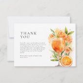 Aperol Spritz Watercolor Bruidsuitnodiging Bedankkaart (Voorkant)