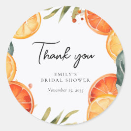 Aperol Spritz Watercolor Bruidsuitnodiging Ronde Sticker