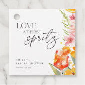 Aperol Spritz Watercolor Bruiloftsfeest Bedankjes Labels (Voorkant)