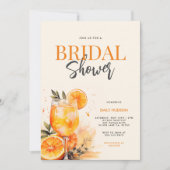 Aperol Spritz Waterverf Bridal Shower Kaart (Voorkant)