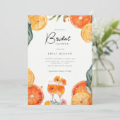 Aperol Spritz Waterverf Bridal Shower Kaart (Staand voorkant)