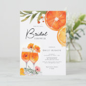 Aperol Spritz Waterverf Bridal Shower Kaart (Staand voorkant)