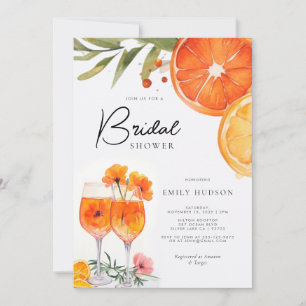 Aperol Spritz Waterverf Bridal Shower Kaart