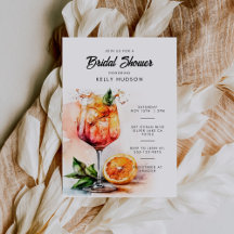 Aperol Spritz Waterverf Bridal Shower