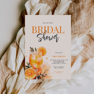 Aperol Spritz Waterverf Bridal Shower Kaart