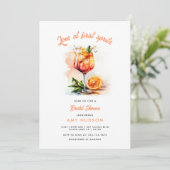 Aperol Spritz Waterverf Bridal Shower Kaart (Staand voorkant)