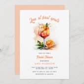Aperol Spritz Waterverf Bridal Shower Kaart (Voorkant / Achterkant)