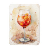 Aperol Spritz Waterverf schilderij Magneet (Verticaal)