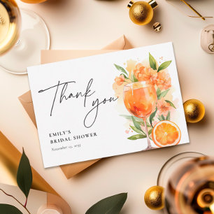 Aperol Spritz Waterverf Vrijgezellenfeest Bedankkaart