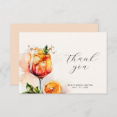 Aperol Spritz Waterverf Vrijgezellenfeest Bedankkaart (Voorkant / Achterkant)