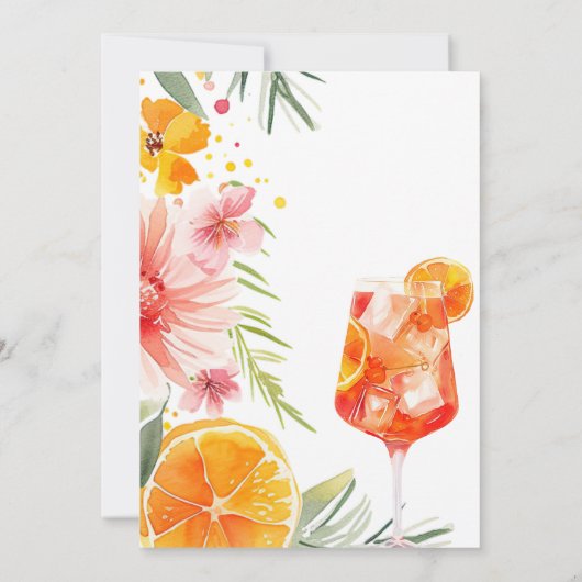 Aperol Spritz Waterverf Vrijgezellenfeest Kaart (Achterkant)