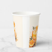 Aperol Spritz Waterverf Vrijgezellenfeest Papieren Bekers (Rechts)