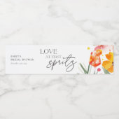 Aperol Spritz Waterverf Vrijgezellenfeest Waterfles Etiket (Enkel label)