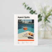 Aperol Spritz & Zwembad Poster Briefkaart (Staand voorkant)