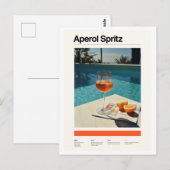 Aperol Spritz & Zwembad Poster Briefkaart (Voorkant / Achterkant)