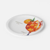 Aperol Spritzing it Up! Bruiloft Feestje Papieren Bordje (Gekanteld)