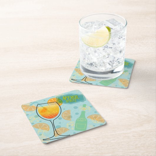 Aperol SpritzSquare Kartonnen Onderzetters (Insitu)