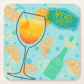 Aperol SpritzSquare Kartonnen Onderzetters (Voorkant)