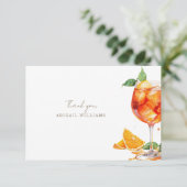 Aperol Sprtiz Vrijgezellenfeest dank u Bedankkaart (Staand voorkant)