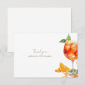 Aperol Sprtiz Vrijgezellenfeest dank u Bedankkaart (Voorkant / Achterkant)