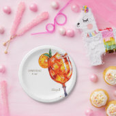 Aperol spuwt het op! Vrijgezellenfeest Papieren Bordje (Feest)