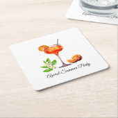 Aperol Summer Party Kartonnen Onderzetters (Schuin)