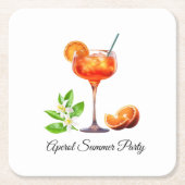 Aperol Summer Party Kartonnen Onderzetters (Voorkant)