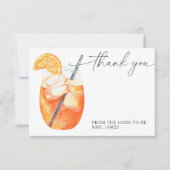 Aperol vrijgezellenfeest bedankkaart kaart (Voorkant)