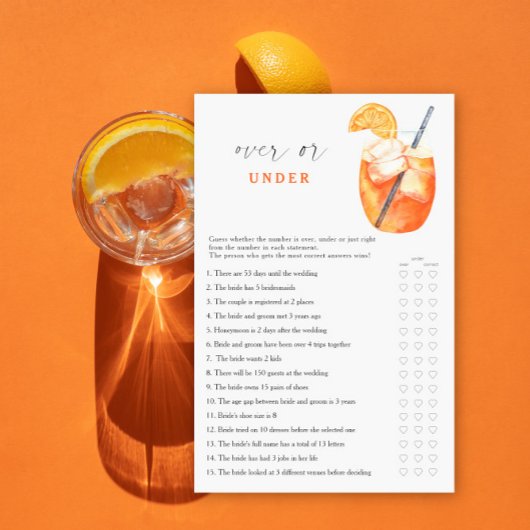 Aperol vrijgezellenfeest Over of onder spel