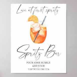 Aperol vrijgezellenfeest - spritz bar poster