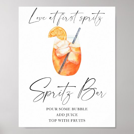Aperol vrijgezellenfeest - spritz bar poster (Voorkant)