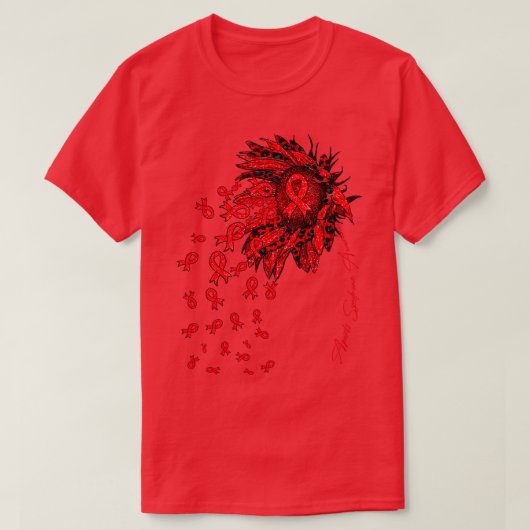 Aperts Syndrome Awareness Zonnebloemlint bloemen T-shirt (Design voorkant)