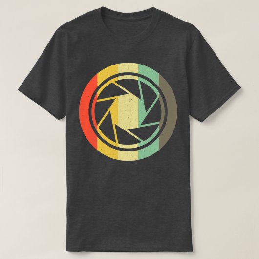 Aperture Camera Lens-fotograaf T-shirt (Design voorkant)