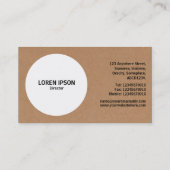 Aperture Circle - Cardboard Visitekaartje (Achterkant)