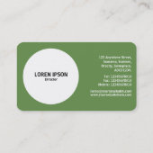 Aperture Circle - Moss Green Visitekaartje (Achterkant)