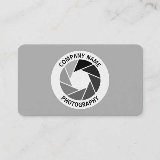 Aperture Circle - Tonal Shades - Grijs #B2B2B2 Visitekaartje (Voorkant)