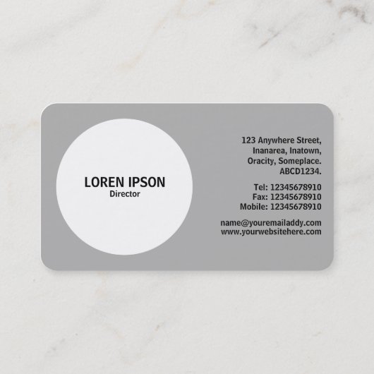Aperture Circle - Tonal Shades - Grijs #B2B2B2 Visitekaartje (Achterkant)