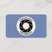 Aperture Cirkel - Blauwe grijs Visitekaartje (Voorkant)