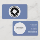 Aperture Cirkel - Blauwe grijs Visitekaartje (Voorkant / Achterkant)