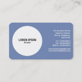 Aperture Cirkel - Blauwe grijs Visitekaartje (Achterkant)