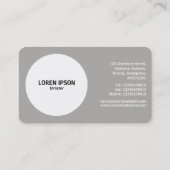 Aperture Cirkel - Grijs Visitekaartje (Achterkant)