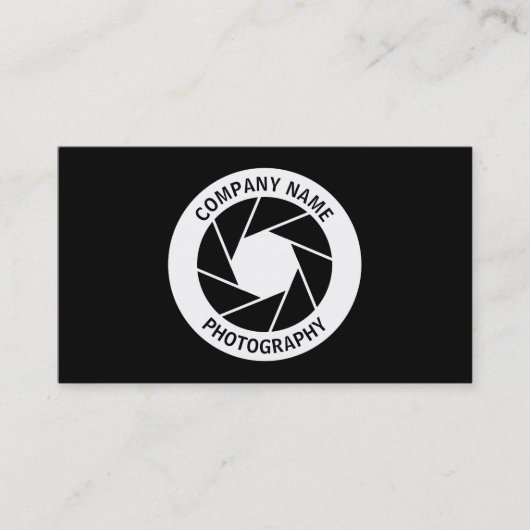 Aperture Cirkel - zwart Visitekaartje (Voorkant)