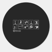 Aperture Labs Jump Into The Rtal For Science Funny Ronde Sticker (Voorkant)