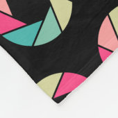 Aperture Pattern - Kleuren op zwart Fleece Deken (Hoek)