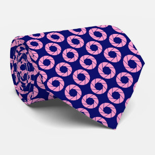 Aperture Pattern - Roze op Deep Navy Stropdas