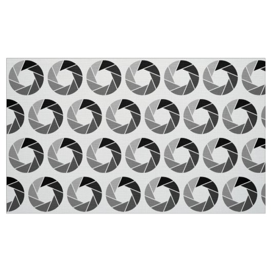 Aperture Pattern - Tonen op White Stof (Fat Quarter)