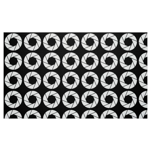 Aperture Pattern - White on Black Stof (Fat Quarter)