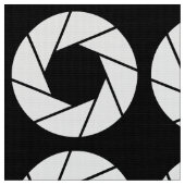 Aperture Pattern - White on Black Stof (Close Up)