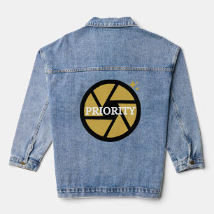 Aperture Prioriteit Cool Fotografie Ontwerp Denim Jacket