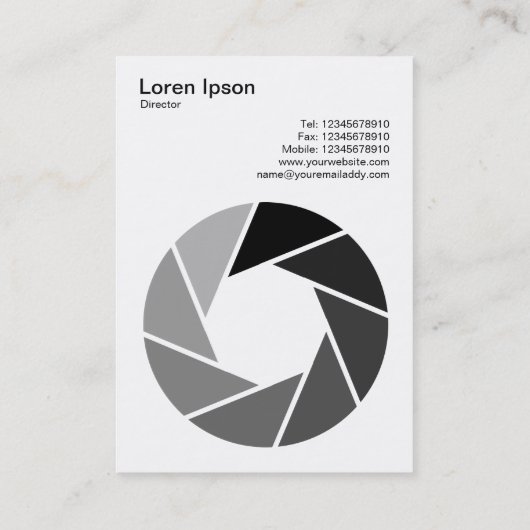 Aperture Symbol - Tonen Visitekaartje (Achterkant)